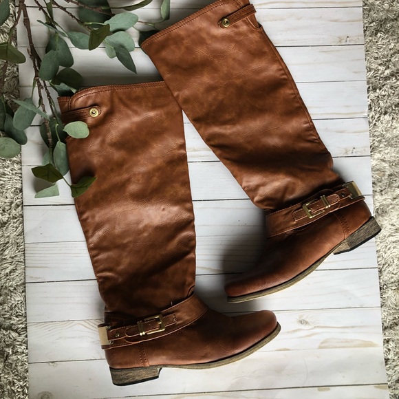 Aldo Shoes - Aldo Brown Leather Knee High Boots
